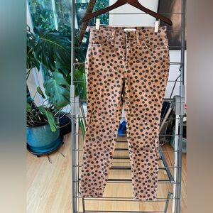 Madewell Tan Polka Dot Skinny Jeans